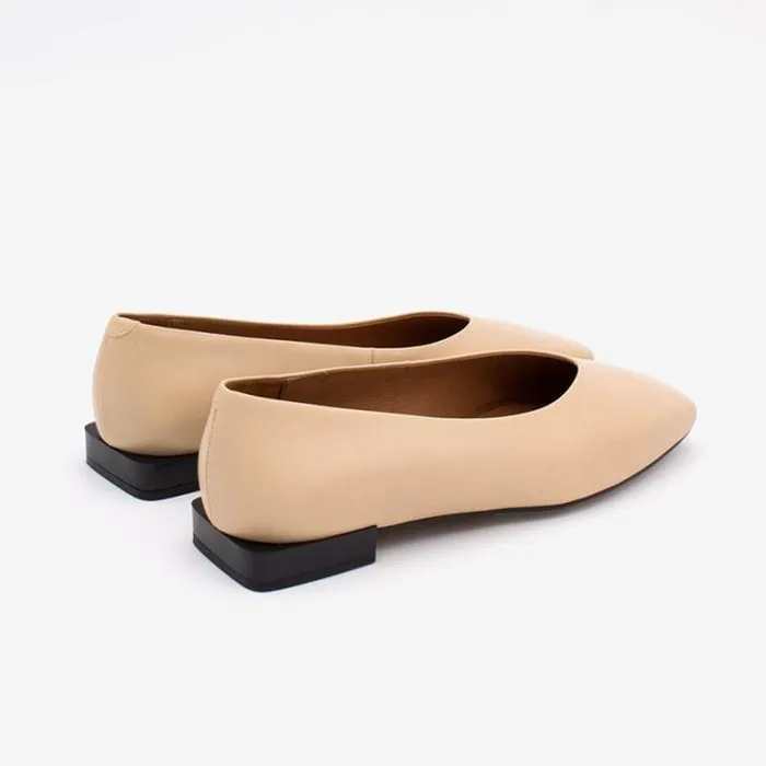 ngel Alarcn Flat Shoes Woman HEBE 8211 Leather Square Toe Flat