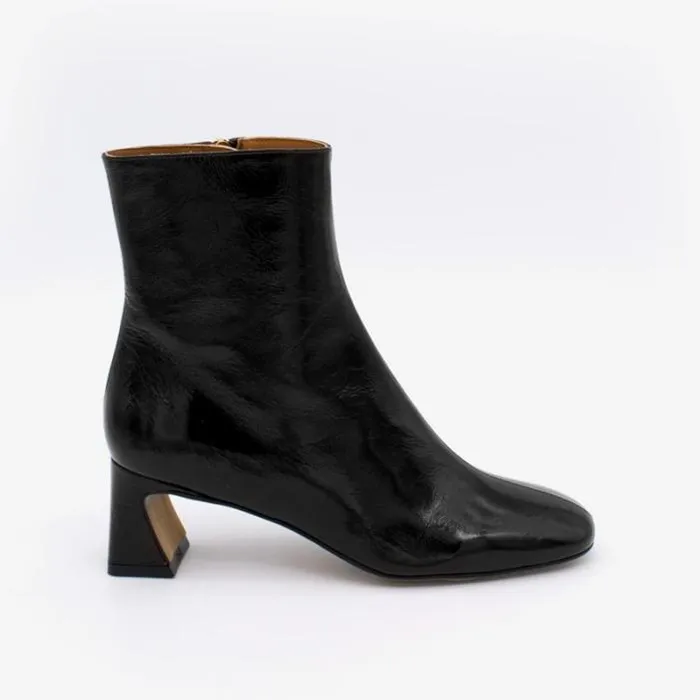 ngel Alarcn Last Units Woman DAMIA 8211 Leather Ankle Boot With A Midheel And Zipper