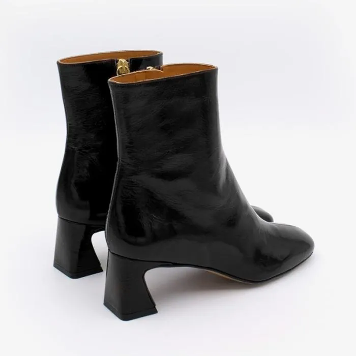 ngel Alarcn Last Units Woman DAMIA 8211 Leather Ankle Boot With A Midheel And Zipper