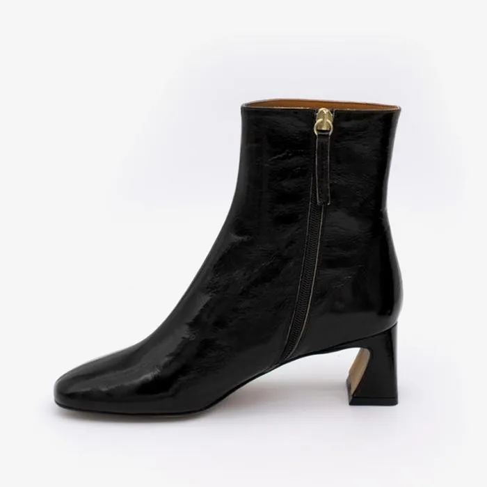 ngel Alarcn Last Units Woman DAMIA 8211 Leather Ankle Boot With A Midheel And Zipper