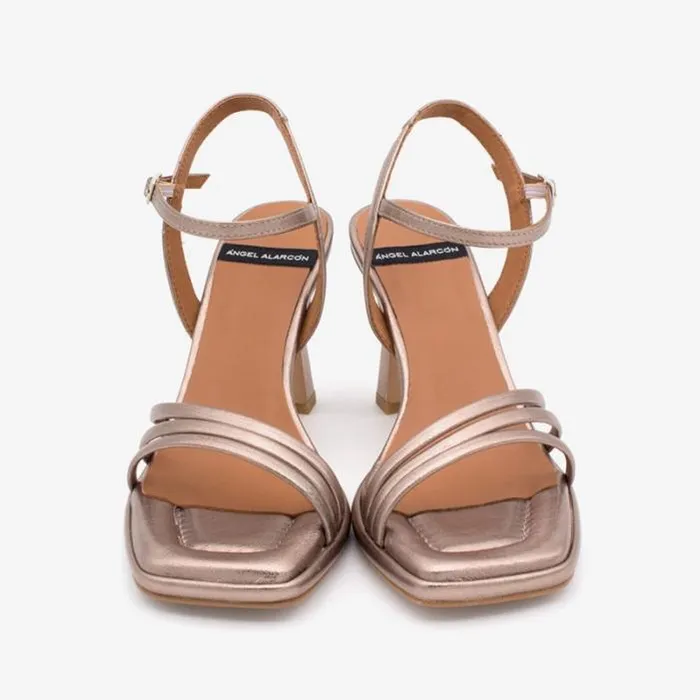 ngel Alarcn Metallized Shoes Woman PEIRON 8211 Patent Leather Ankle Strap Sandals
