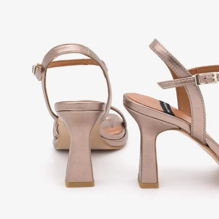 ngel Alarcn Metallized Shoes Woman PEIRON 8211 Patent Leather Ankle Strap Sandals
