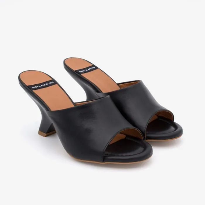 ngel Alarcn Mules Woman KADY 8211 Leather Mule With A Design Heel