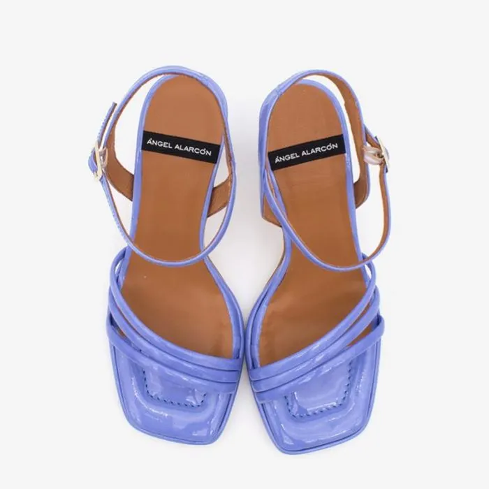ngel Alarcn Sandals Woman PEIRON 8211 Patent Leather Ankle Strap Sandals