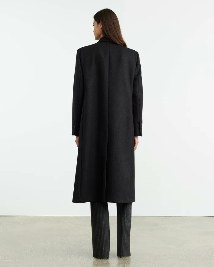 Nili Lotan EDMONT COAT Charcoal Women Coats and Outerwear