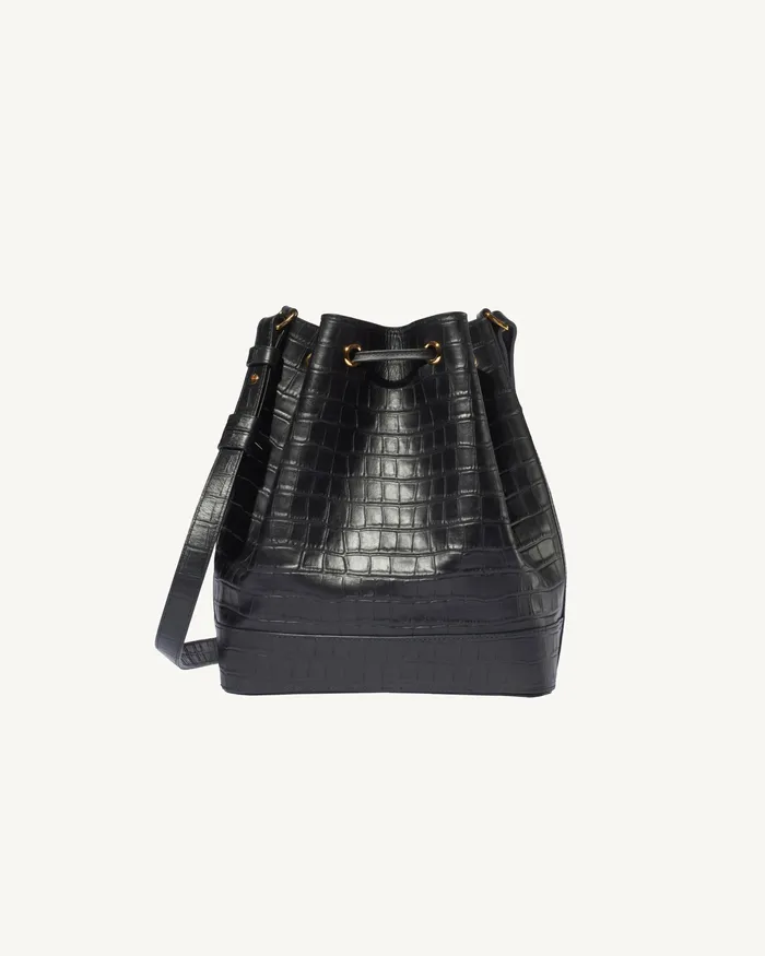 Nili Lotan Handbags Women BRIGITTE BUCKET BAG Black And Gold