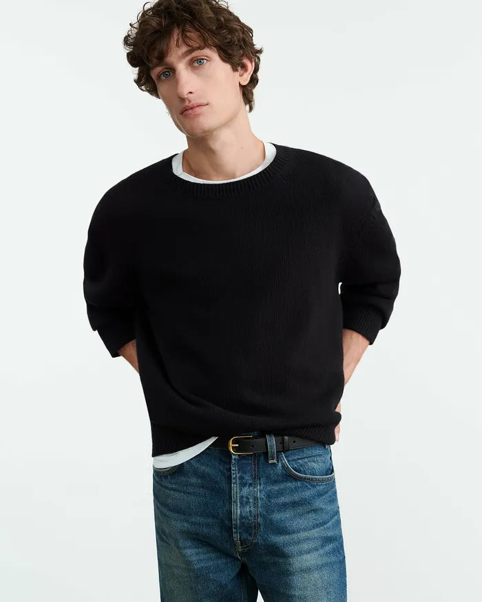 Nili Lotan MADDOX SWEATER Black Men Sweaters
