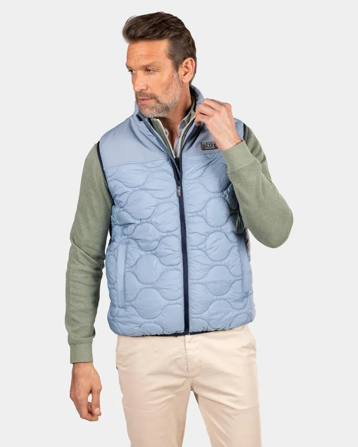 NZA New Zealand Auckland Jackets Blue Padded Vest 8211 Phantom Blue 8211 Men NZA New Zealand Auckland Jackets Blue Padded Vest 8211 Phantom Blue 8211 Men