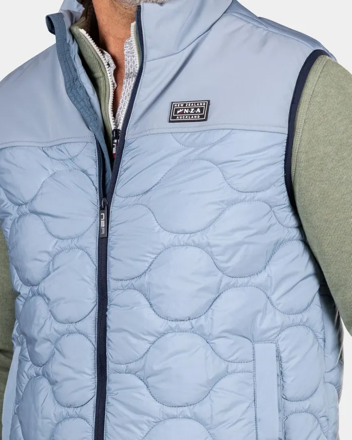 NZA New Zealand Auckland Jackets Blue Padded Vest 8211 Phantom Blue 8211 Men NZA New Zealand Auckland Jackets Blue Padded Vest 8211 Phantom Blue 8211 Men
