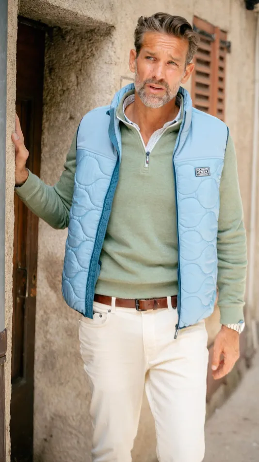 NZA New Zealand Auckland Jackets Blue Padded Vest 8211 Phantom Blue 8211 Men NZA New Zealand Auckland Jackets Blue Padded Vest 8211 Phantom Blue 8211 Men