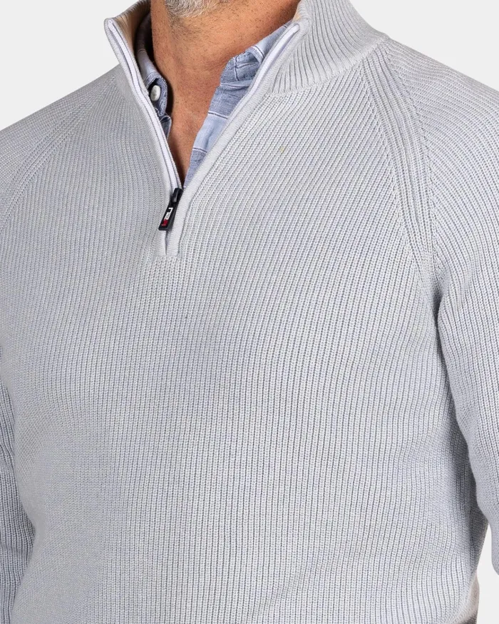 NZA New Zealand Auckland Knitwear Light Blue Knitted Half Zip Pullover 8211 Phantom Blue 8211 Men NZA New Zealand Auckland Knitwear Light Blue Knitted Half Zip Pullover 8211 Phantom Blue 8211 Men