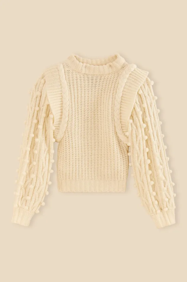 OffWhite Braided Sweater Women Farm Rio Sweaters and Sweatshirts