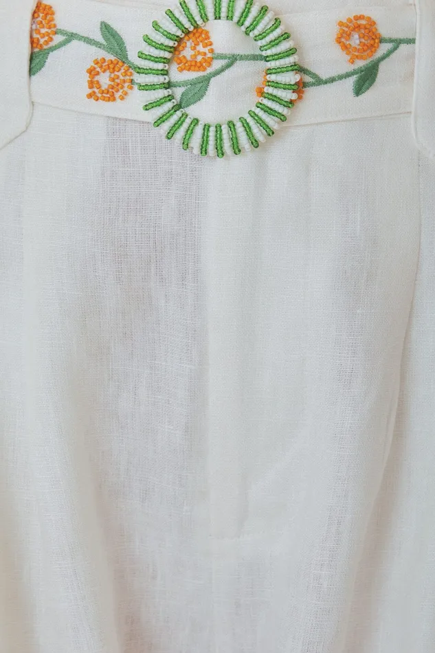 OffWhite Coconut Tree Embroidered Richelieu Shorts Women Farm Rio Shorts