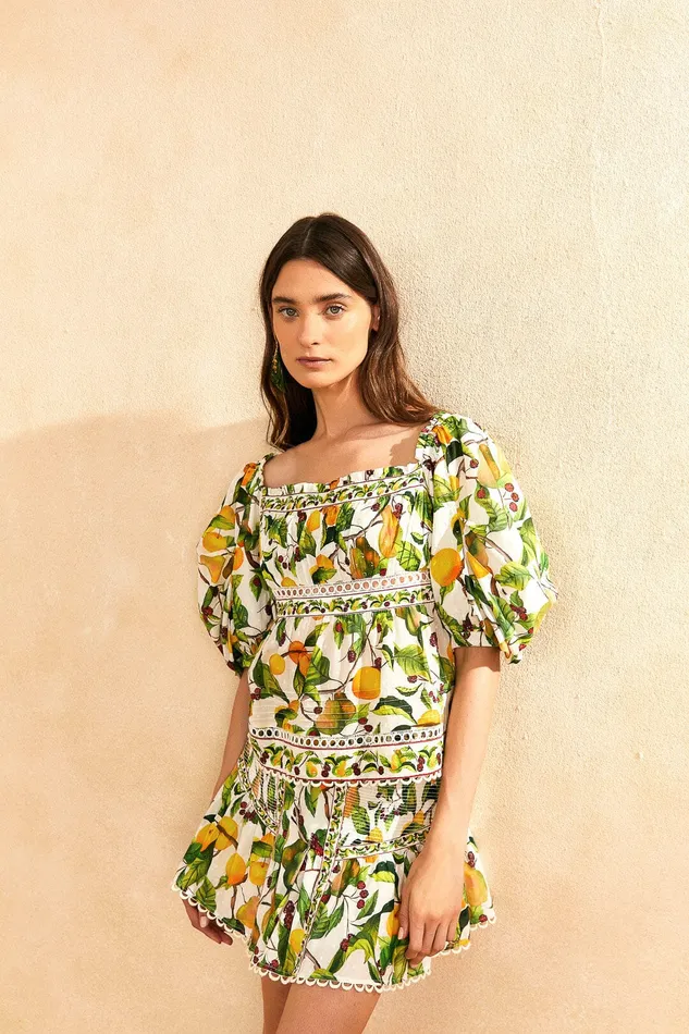 OffWhite Fruit Orchard Mini Skirt Women Farm Rio Skirts