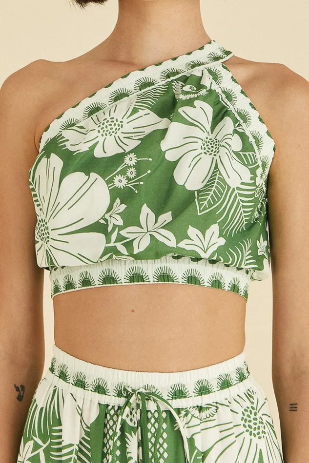 OffWhite Macaw Elegance Crop Top Women Farm Rio Crop Tops