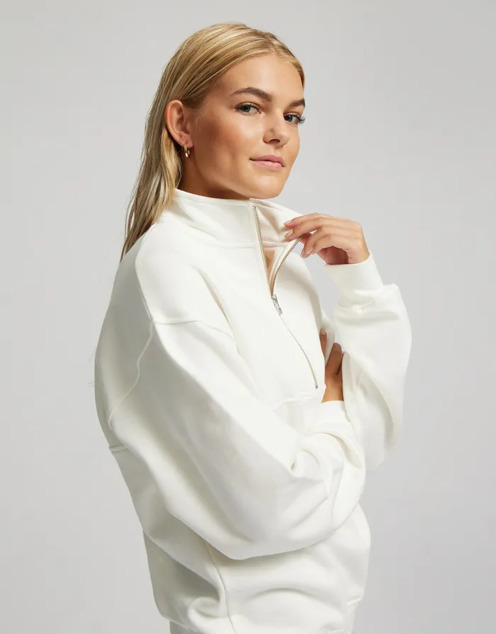 Organic Quarter Zip 8211 Dusty Olive Women Quarter Zips Colorfulstandard