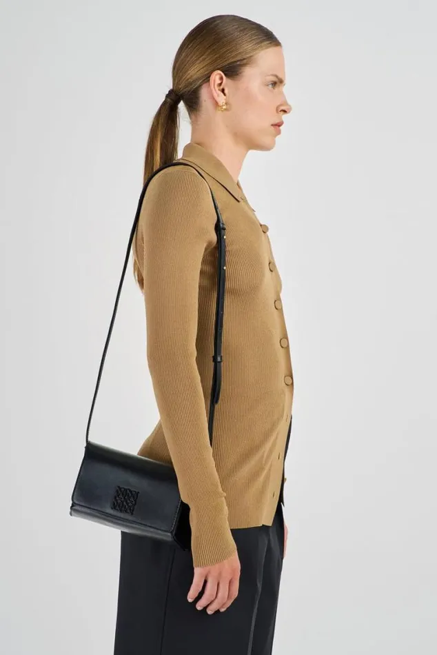 Oroton Baguette Bags Della Small Baguette Black 8211 Women