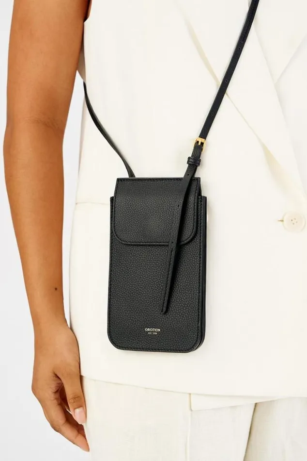 Oroton Crossbody Margot Phone Crossbody Black 8211 Women