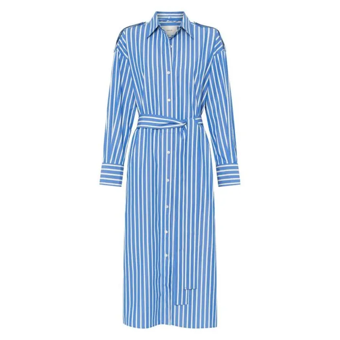 Oroton Dresses Poplin Shirt Dress Delft Blue 8211 Women