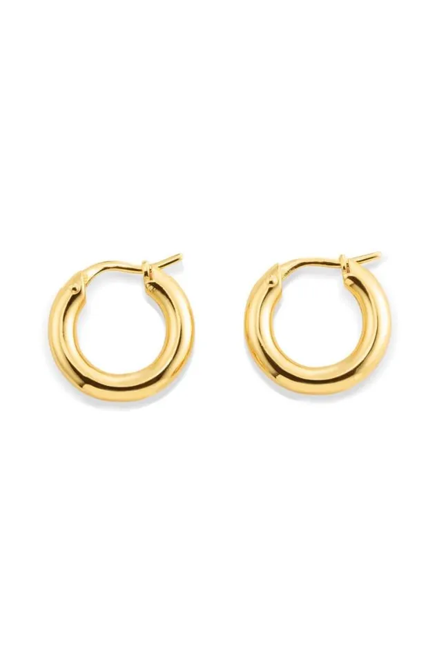 Oroton Earrings Bonnie Bead Charm Hoops Gold 8211 Jewellery