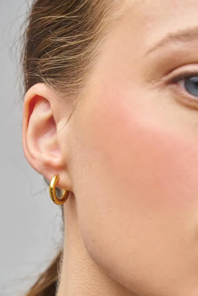 Oroton Earrings Bonnie Bead Charm Hoops Gold 8211 Jewellery
