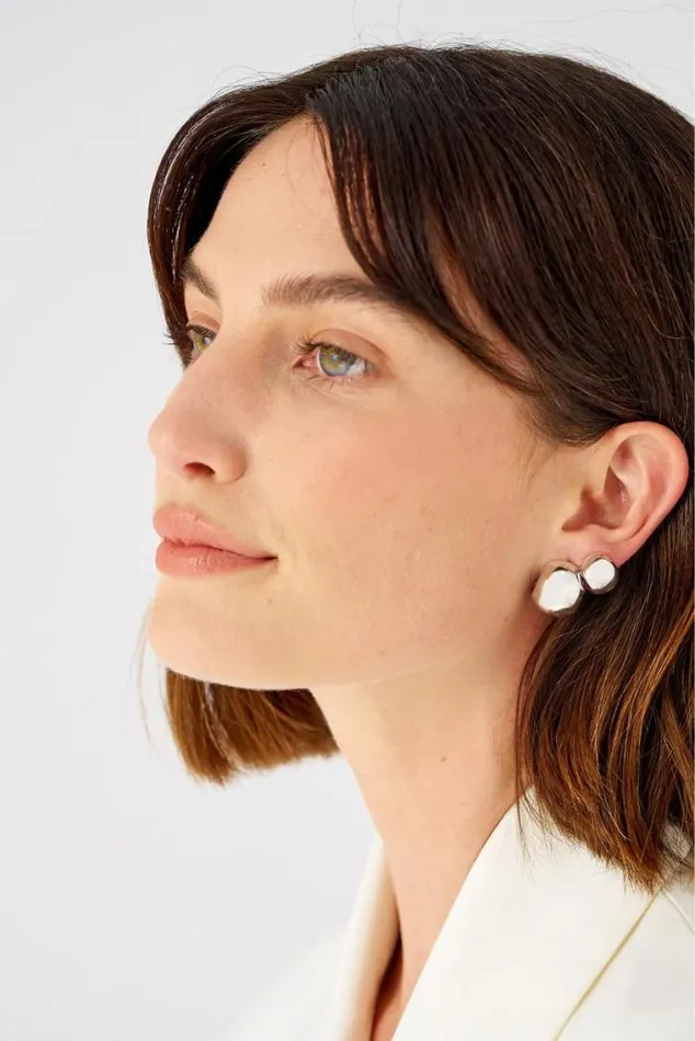 Oroton Earrings Josie Mini Huggies Silver 8211 Jewellery
