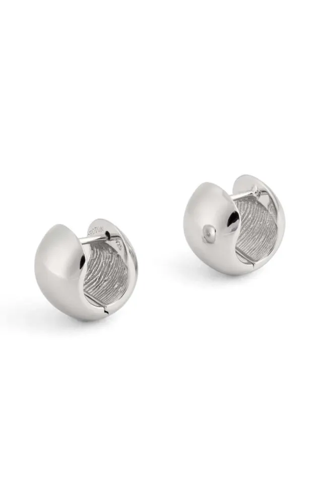 Oroton Earrings Josie Mini Huggies Silver 8211 Jewellery