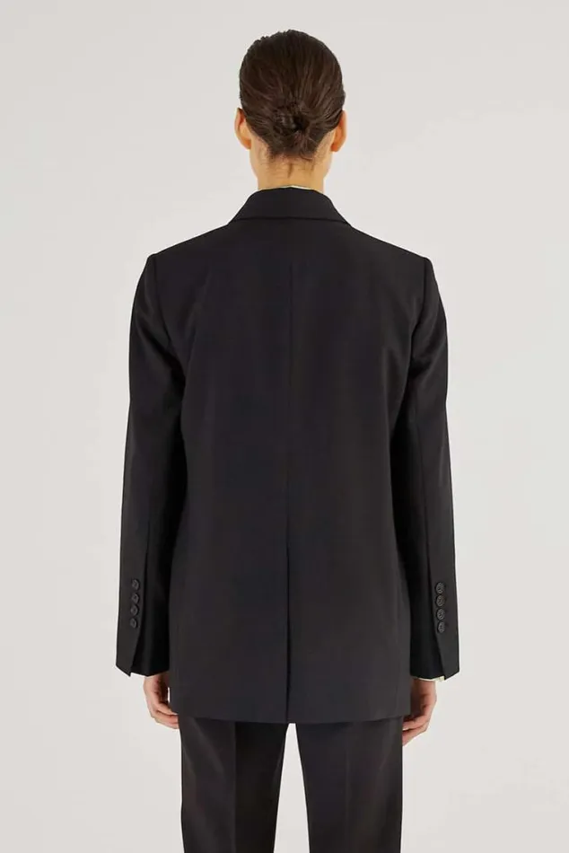 Oroton Jackets and Outerwear Double Breasted Blazer Black 8211 Women
