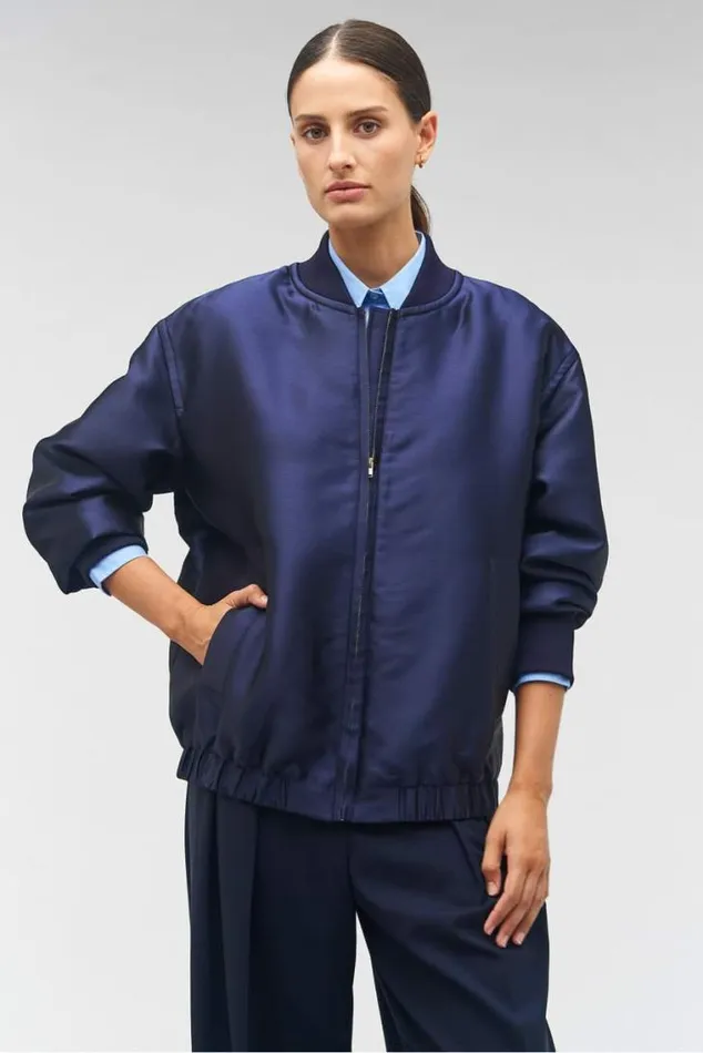 Oroton Jackets and Outerwear Longline Bomber North Sea 8211 Women