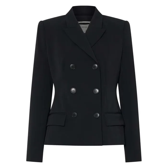 Oroton Jackets and Outerwear Shaped Double Breasted Blazer Black 8211 Women