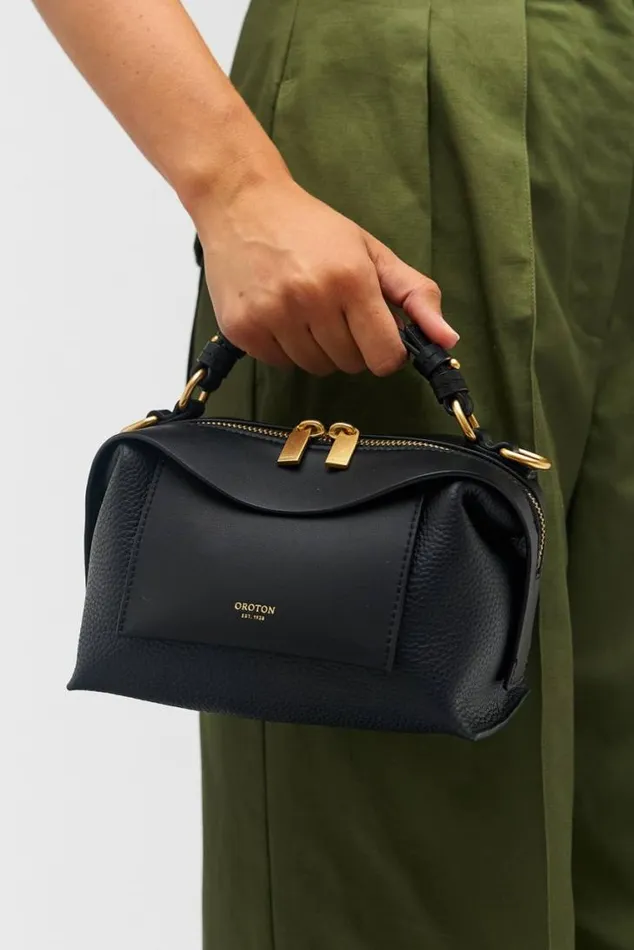 Oroton Mini Bags Mica Mini Bowler Black 8211 Women