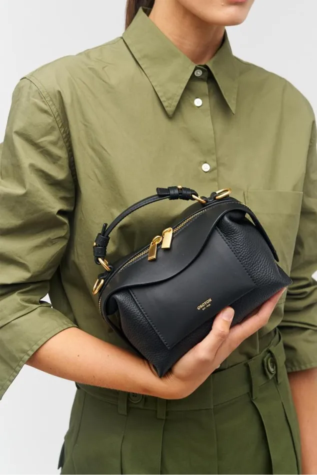 Oroton Mini Bags Mica Mini Bowler Black 8211 Women