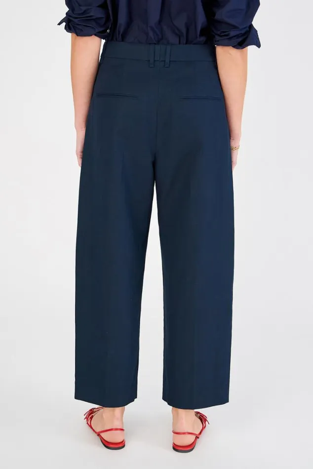 Oroton Pants Twill Pleat Pant North Sea 8211 Women