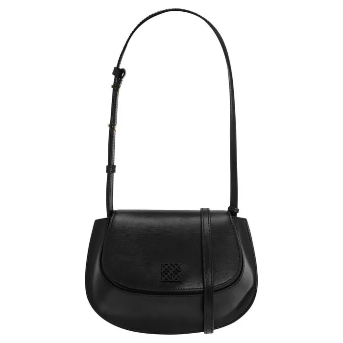Oroton Sets Della Saddle Shoulder Bag Black 8211 Women