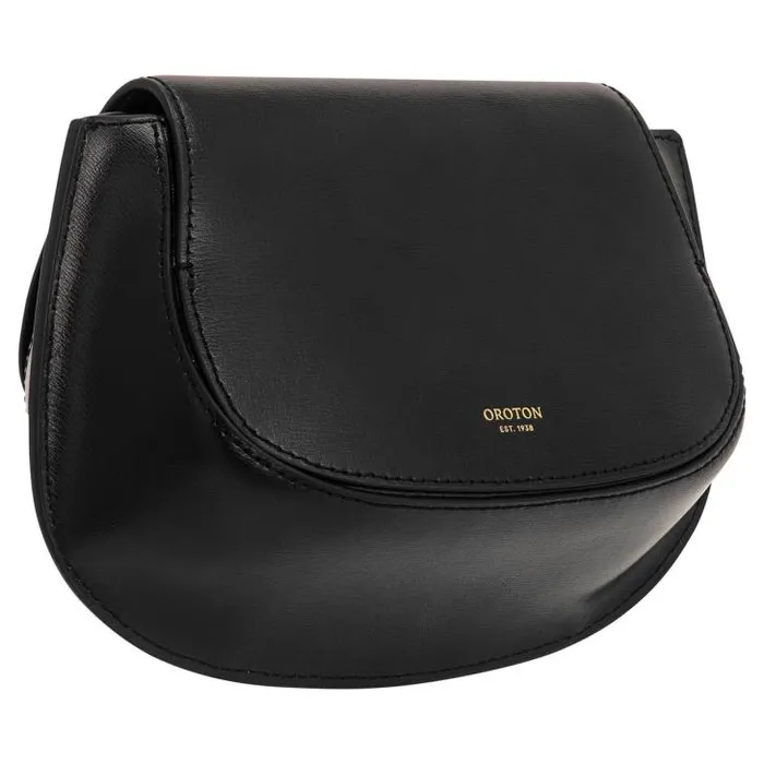 Oroton Sets Della Saddle Shoulder Bag Black 8211 Women