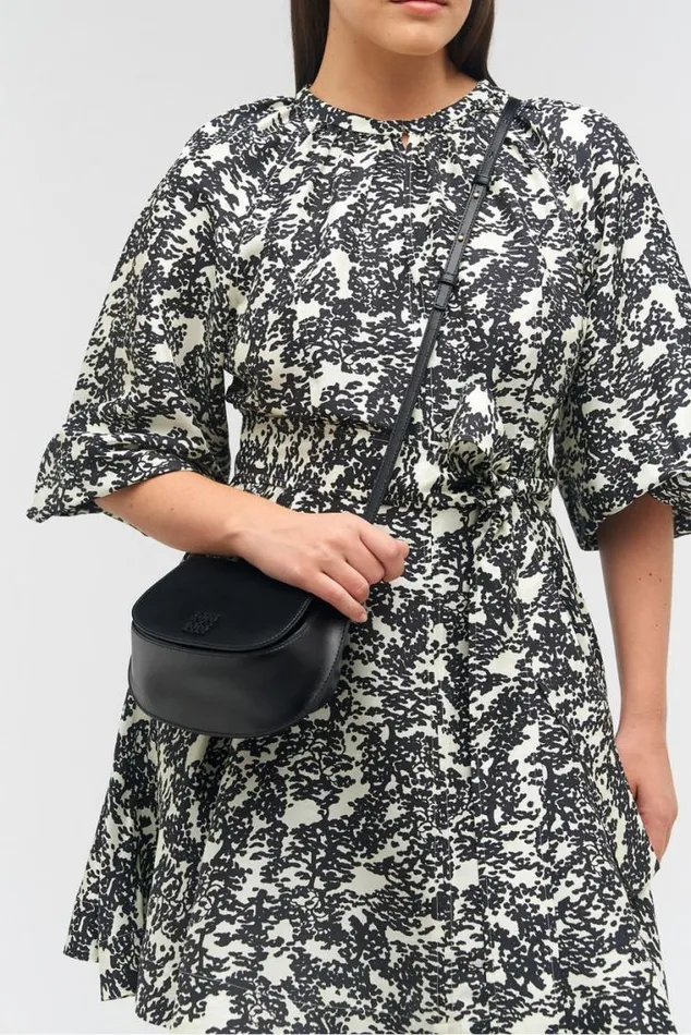 Oroton Sets Della Saddle Shoulder Bag Black 8211 Women