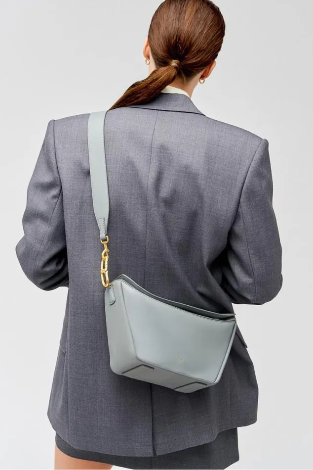 Oroton Shoulder Fable Day Bag Grey Flannel 8211 Women