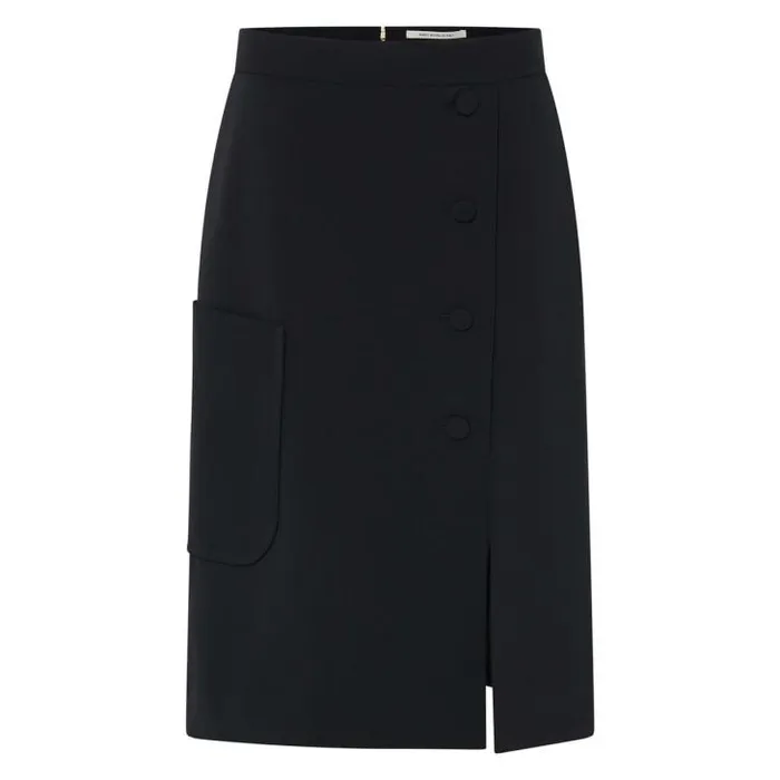 Oroton Skirts ALine Button Detail Skirt Black 8211 Women