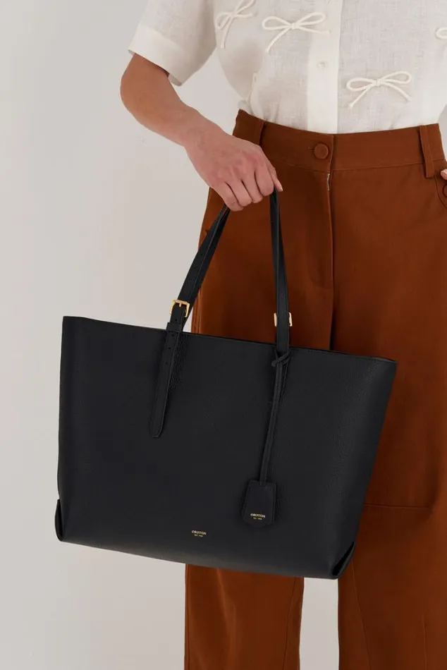 Oroton Work Margot Medium Zip Tote Black 8211 Women