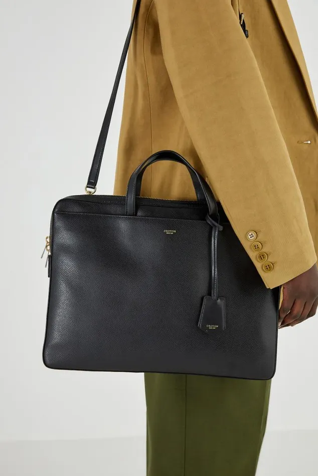 Oroton Work Muse 15034 Slim Laptop Bag Black 8211 Women