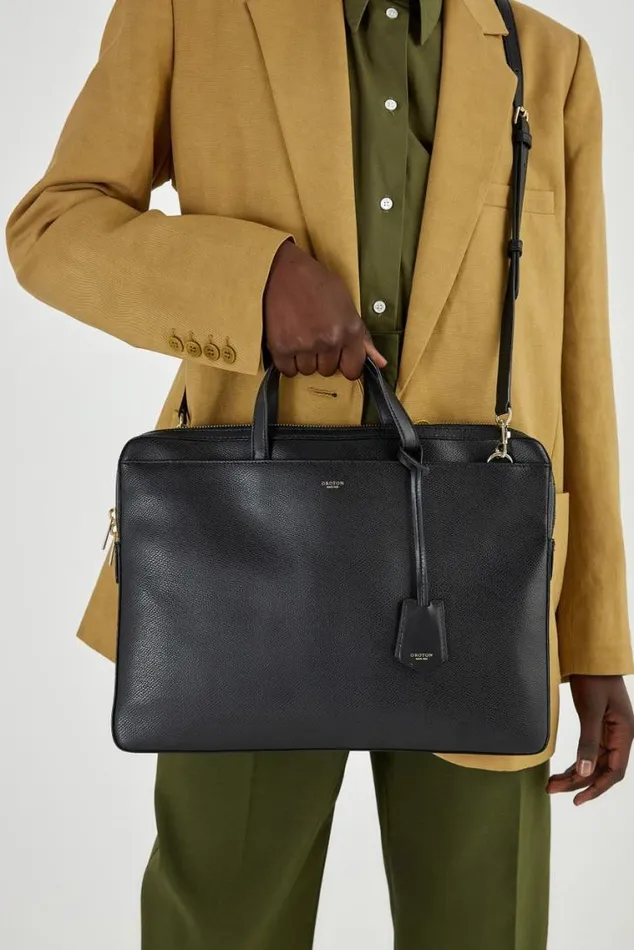 Oroton Work Muse 15034 Slim Laptop Bag Black 8211 Women