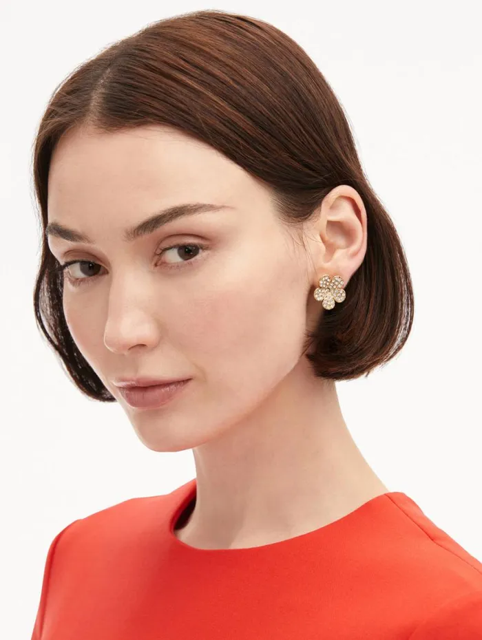 Oscar De La Renta Crystal Flower Stud Earrings Crystal Women Earrings Oscar De La Renta Crystal Flower Stud Earrings Crystal Women Earrings