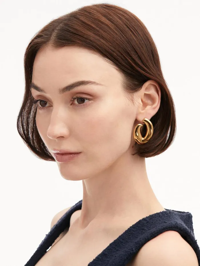 Oscar De La Renta Large O Stud Earrings Gold Women Earrings Oscar De La Renta Large O Stud Earrings Gold Women Earrings
