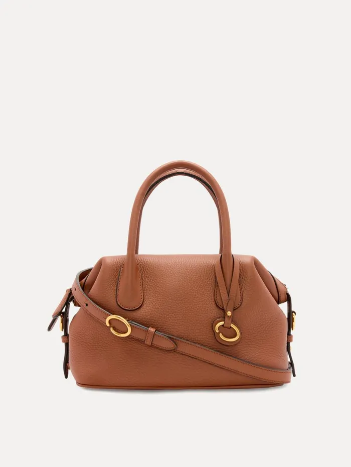 Oscar De La Renta The Mini Dahlia Cognac Women Handbags