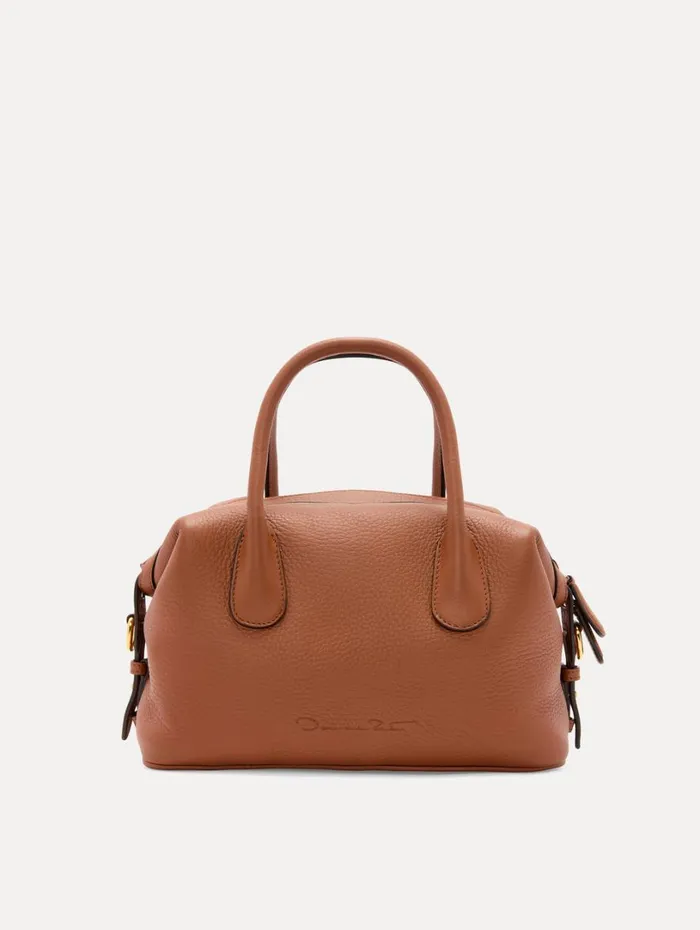 Oscar De La Renta The Mini Dahlia Cognac Women Handbags Oscar De La Renta The Mini Dahlia Cognac Women Handbags