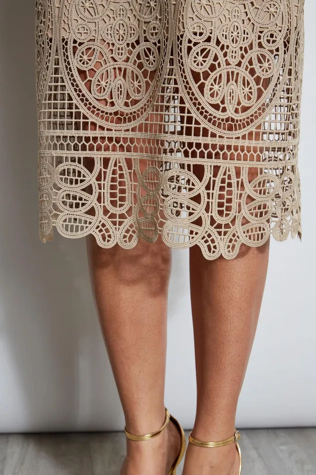 Outlet 8211 Women Bottoms Elie Tahari Lace Skirt Sandcastle