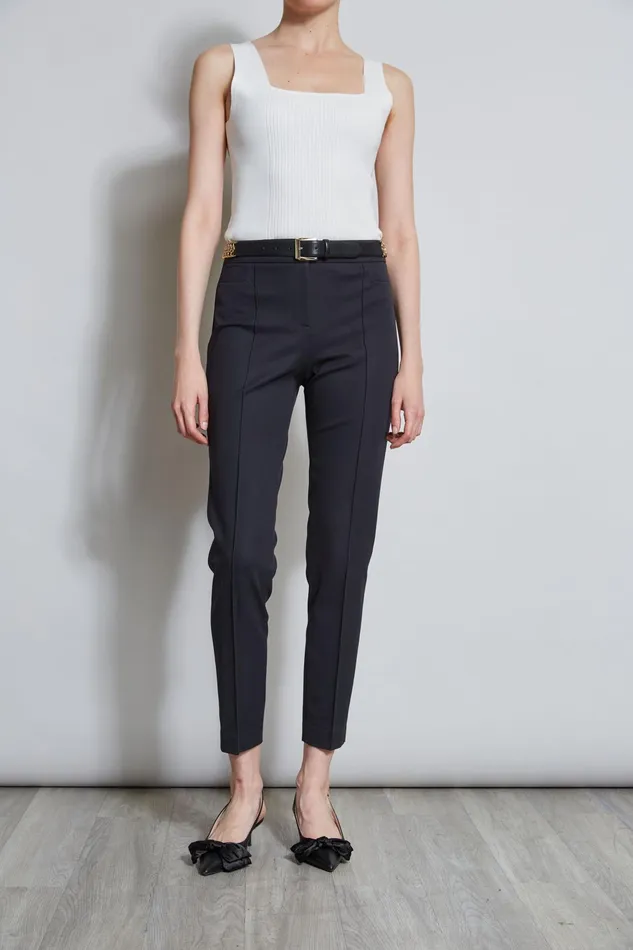 Outlet 8211 Women Bottoms Elie Tahari Slim Pintuck Pant Black