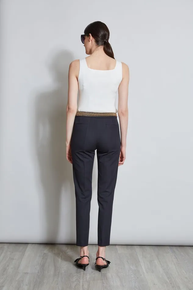 Outlet 8211 Women Bottoms Elie Tahari Slim Pintuck Pant Black