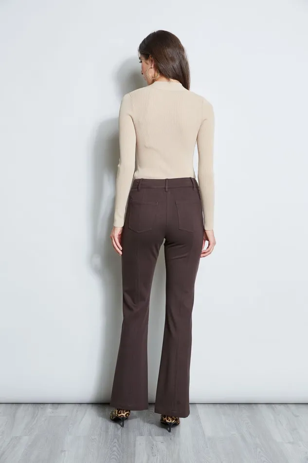 Outlet 8211 Women Bottoms Elie Tahari Slit Front Knit Pant Espresso