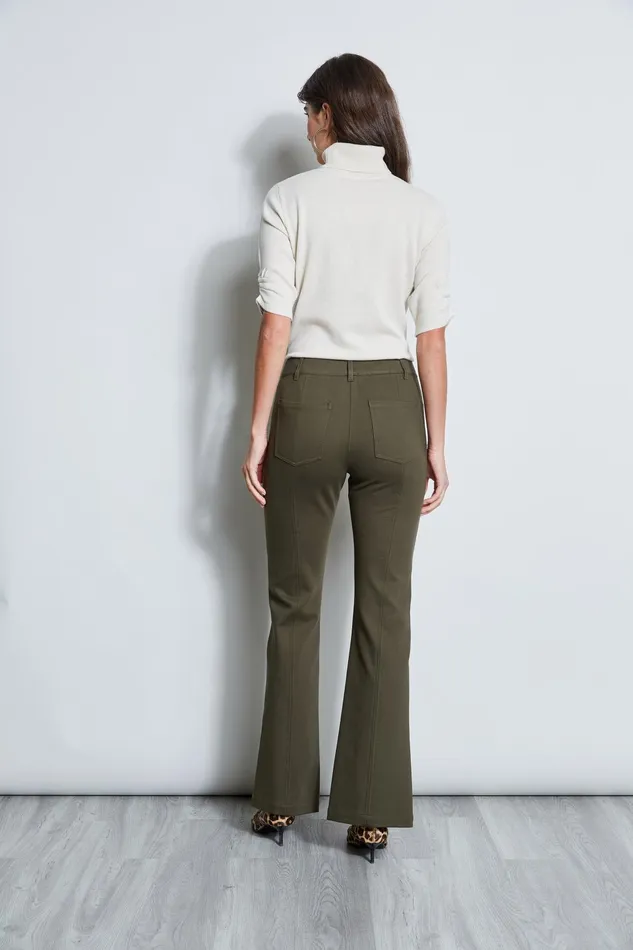 Outlet 8211 Women Bottoms Elie Tahari Slit Front Knit Pant Olive